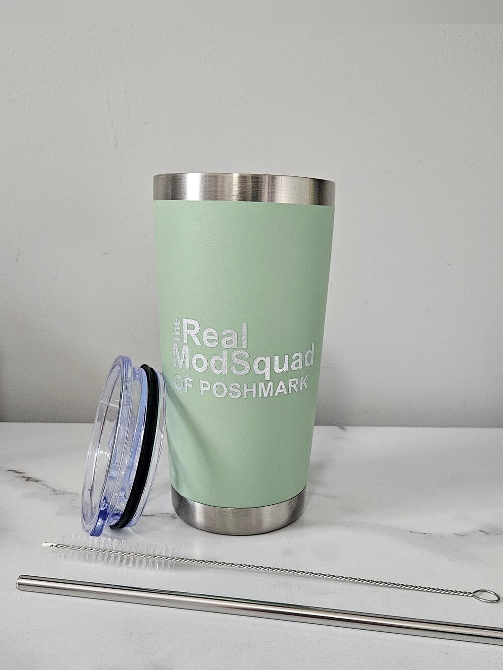 "The Real ModSquad Of Poshmark" 20oz Tumbler w/ Lid & Straw- Pick 1 - Picture 5 of 12
